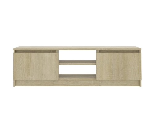 Mueble de TV aglomerado color roble Sonoma 120x30x35,5 cm