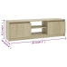 Mueble de TV aglomerado color roble Sonoma 120x30x35,5 cm