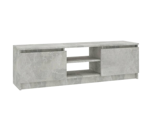 Mueble para TV de aglomerado gris hormigón 120x30x35,5 cm