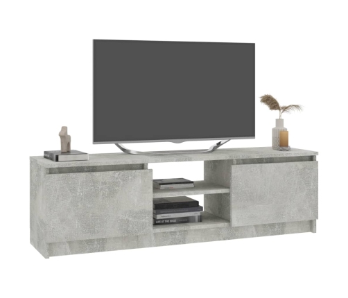 Mueble para TV de aglomerado gris hormigón 120x30x35,5 cm