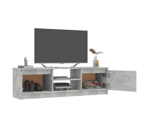 Mueble para TV de aglomerado gris hormigón 120x30x35,5 cm