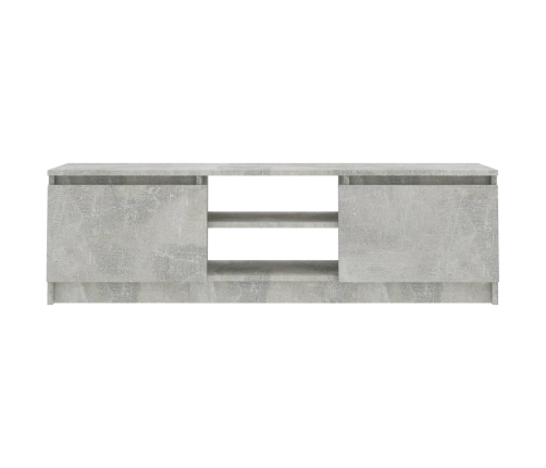 Mueble para TV de aglomerado gris hormigón 120x30x35,5 cm