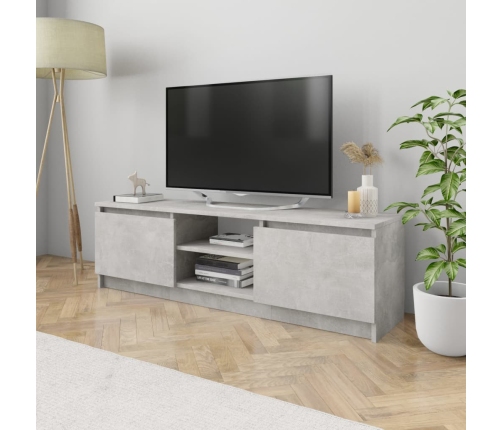 Mueble para TV de aglomerado gris hormigón 120x30x35,5 cm