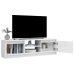 Mueble de TV de aglomerado blanco brillante 120x30x35,5 cm