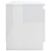 Mueble de TV de aglomerado blanco brillante 120x30x35,5 cm