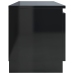 Mueble de TV de aglomerado negro brillante 120x30x35,5 cm