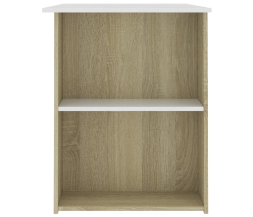 Escritorio madera contrachapada blanco roble Sonoma 110x60x73cm