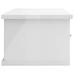 Estante cajones pared contrachapada blanco brillo 60x26x18,5cm