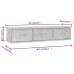 vidaXL Estante cajones para pared contrachapada hormigón 88x26x18,5cm