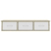 Estante cajones pared contrachapada blanco y roble 88x26x18,5cm