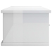 vidaXL Estante cajones pared contrachapada blanco brillo 88x26x18,5cm