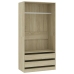 Armario madera contrachapada color roble Sonoma 100x50x200 cm