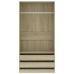 Armario madera contrachapada color roble Sonoma 100x50x200 cm