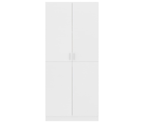 Armario de madera contrachapada blanco 80x52x180 cm