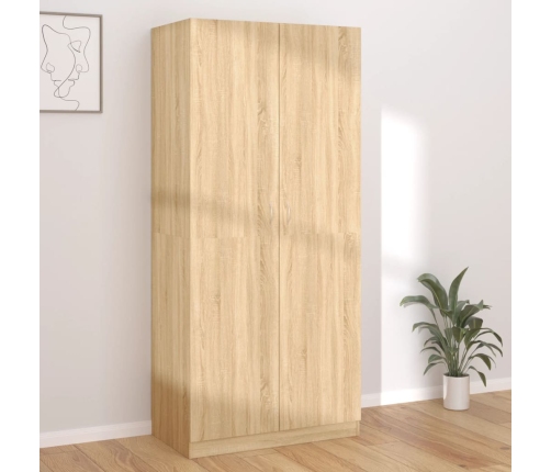 Armario de madera contrachapada color roble Sonoma 90x52x200 cm