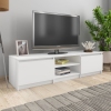 vidaXL Mueble para TV madera contrachapada blanco 140x40x35,5 cm