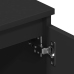 Mueble de TV madera contrachapada negro 140x40x35,5 cm