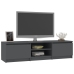 Mueble de TV madera contrachapada gris 140x40x35,5 cm