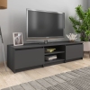 Mueble de TV madera contrachapada gris 140x40x35,5 cm