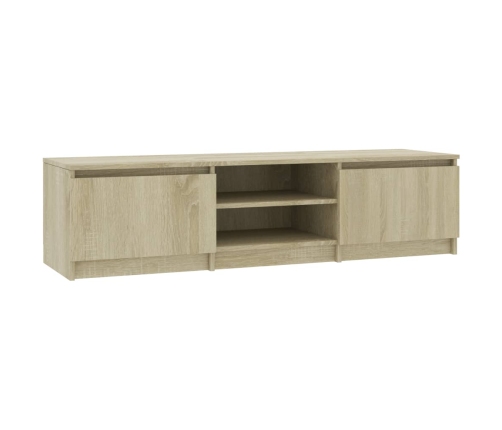 vidaXL Mueble TV madera contrachapada color roble Sonoma 140x40x35,5cm