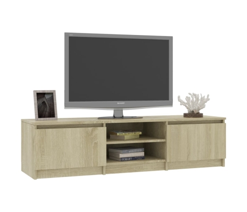 vidaXL Mueble TV madera contrachapada color roble Sonoma 140x40x35,5cm