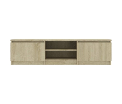 vidaXL Mueble TV madera contrachapada color roble Sonoma 140x40x35,5cm