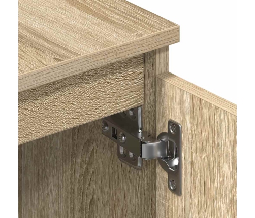 Mueble TV madera contrachapada color roble Sonoma 140x40x35,5cm