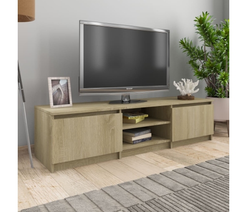 vidaXL Mueble TV madera contrachapada color roble Sonoma 140x40x35,5cm