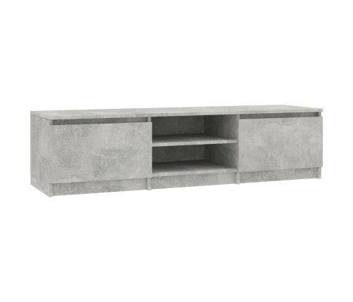 vidaXL Mueble de TV madera contrachapada gris hormigón 140x40x35,5 cm