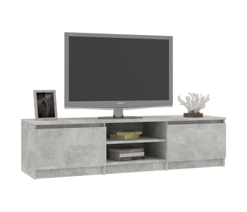 vidaXL Mueble de TV madera contrachapada gris hormigón 140x40x35,5 cm