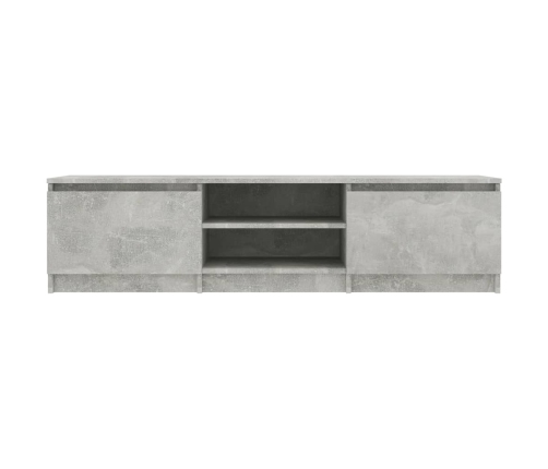 vidaXL Mueble de TV madera contrachapada gris hormigón 140x40x35,5 cm