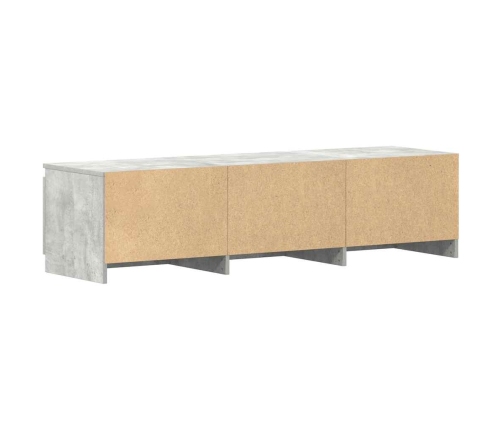 Mueble de TV madera contrachapada gris hormigón 140x40x35,5 cm