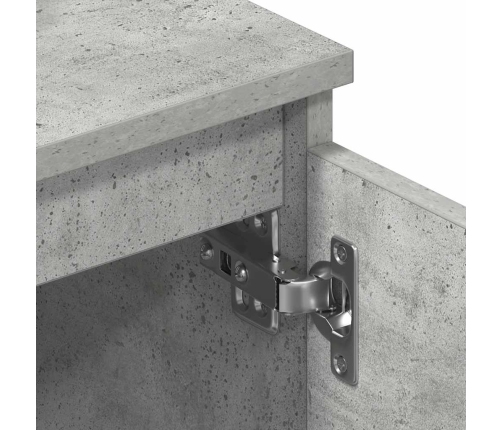 Mueble de TV madera contrachapada gris hormigón 140x40x35,5 cm