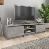 vidaXL Mueble de TV madera contrachapada gris hormigón 140x40x35,5 cm