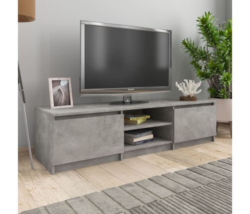 vidaXL Mueble de TV madera contrachapada gris hormigón 140x40x35,5 cm