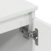 Mueble TV madera contrachapada blanco brillante 140x40x35,5cm