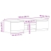 Mueble TV madera contrachapada blanco brillante 140x40x35,5cm