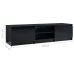 Mueble de TV madera contrachapada negro brillante 140x40x35,5cm