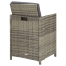 Set de comedor de jardín 9 pzas y cojines ratán sintético gris
