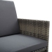 Set de comedor de jardín 9 pzas y cojines ratán sintético gris