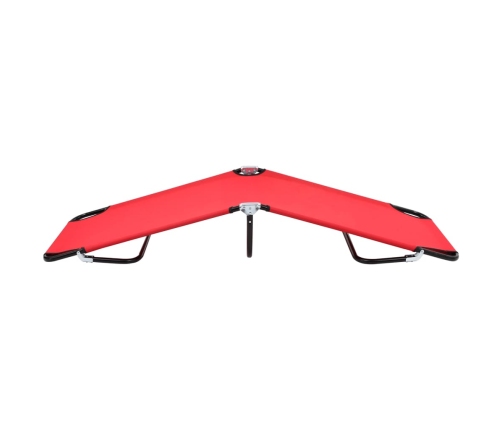 Tumbona plegable acero roja