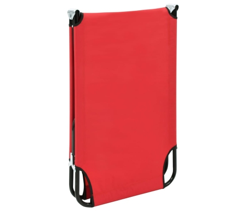 Tumbona plegable acero roja