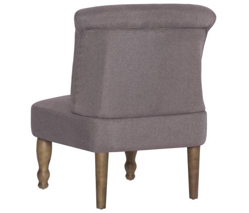 Sillón de estilo francés de tela taupe