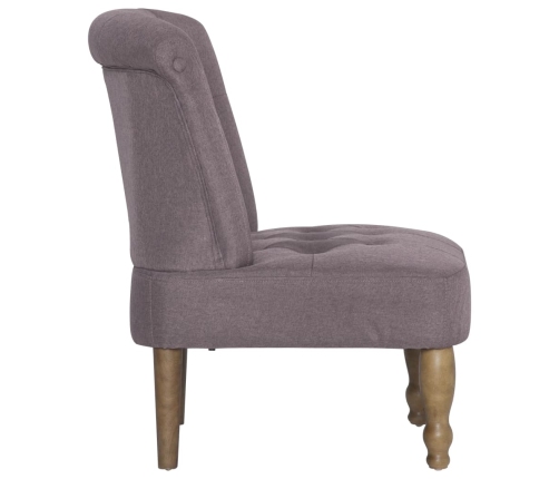 Sillón de estilo francés de tela taupe