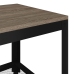 Mesita auxiliar MDF y hierro gris y negro 90x45x45 cm