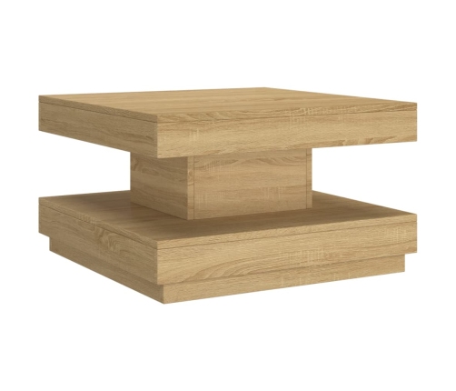 Mesa de centro de MDF marrón claro 60x60x35 cm