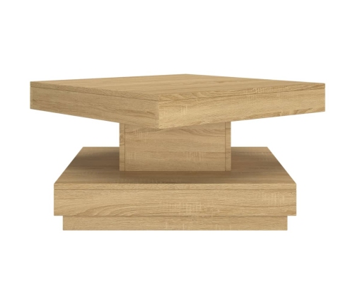 Mesa de centro de MDF marrón claro 60x60x35 cm