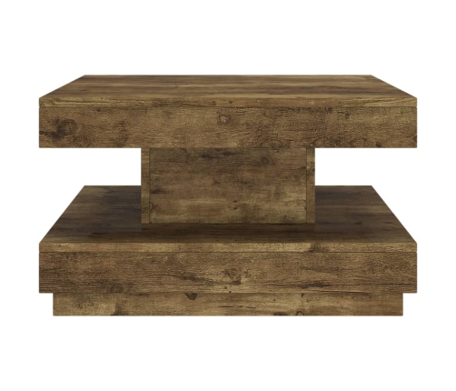 vidaXL Mesa de centro de MDF marrón oscuro 60x60x35 cm