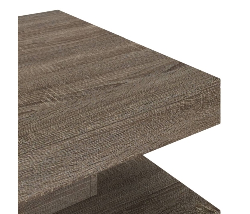 Mesa de centro de MDF gris 60x60x35 cm