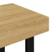 Mesa de centro MDF y hierro marrón claro y negro 90x45x40 cm